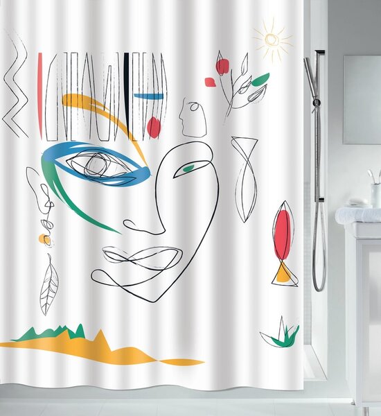 Zavesa za tuš 180x200 cm Faces – Spirella