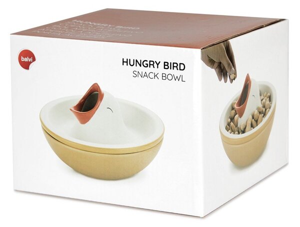Rumena/bela keramična skledica za serviranje 250 ml Hungry Bird – Balvi