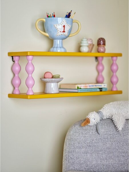 Rumena večnivojska otroška polica 60 cm Bibiola – Bloomingville Mini
