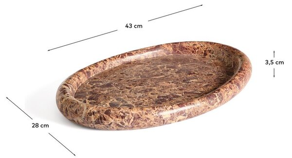 Marmorni dekorativni pladenj 28x43 cm Lenorel – Kave Home