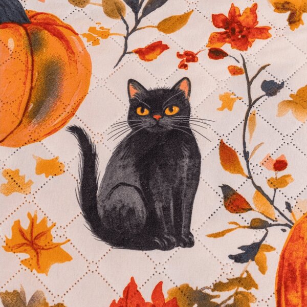 Pregrinjalo za posteljo CATS AND PUMPKINS, barvito Dimenzije: 170 x 210 cm