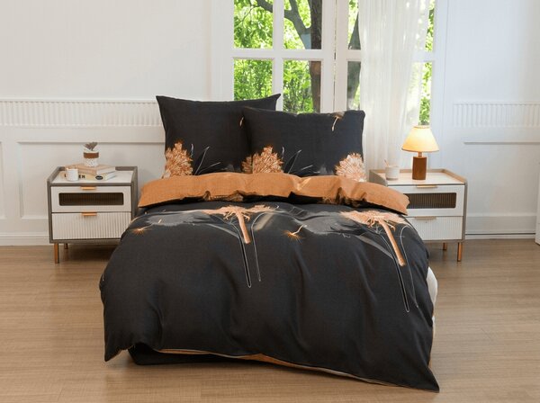 Flanelasta posteljnina iz mikrovlaken DANDELUNE temno siva Dimenzije posteljnine: 70 x 90 cm | 140 x 200 cm