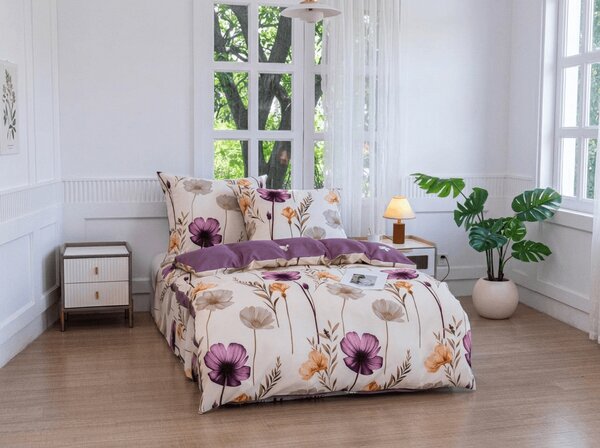 Flanelasta posteljnina iz mikrovlaken CURVARA kremna Dimenzije posteljnine: 70 x 90 cm | 140 x 200 cm