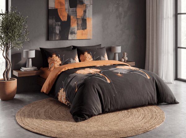 Flanelasta posteljnina iz mikrovlaken DANDELUNE temno siva Dimenzije posteljnine: 70 x 90 cm | 140 x 200 cm