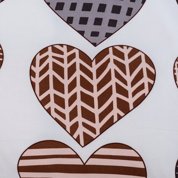 Flanelasta posteljnina iz mikrovlaken STRIPE HEART barvna Dimenzije posteljnine: 70 x 90 cm | 140 x 200 cm