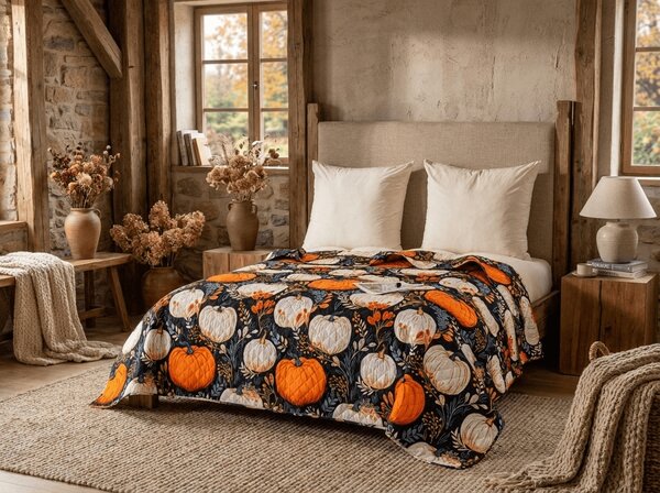 Pregrinjalo za posteljo MAGIC PUMPKIN, barvito Dimenzije: 170 x 210 cm