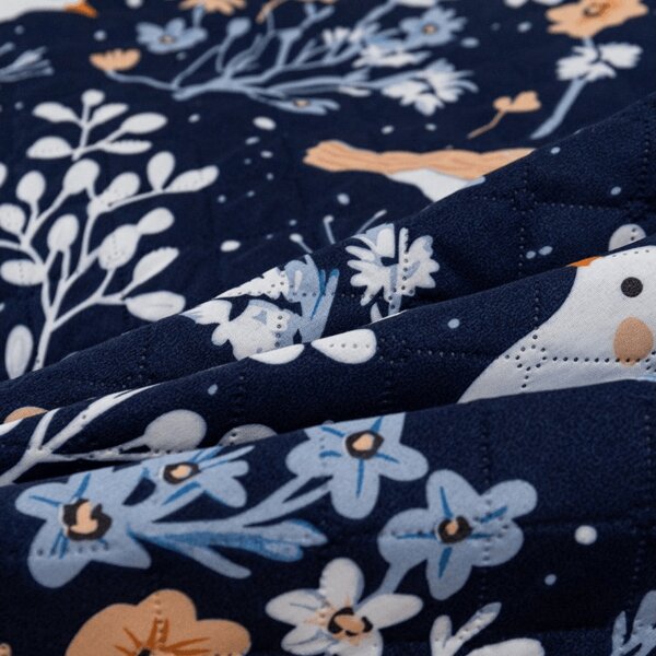 Pregrinjalo za posteljo DENIM BIRDS, modra Dimenzije: 170 x 210 cm