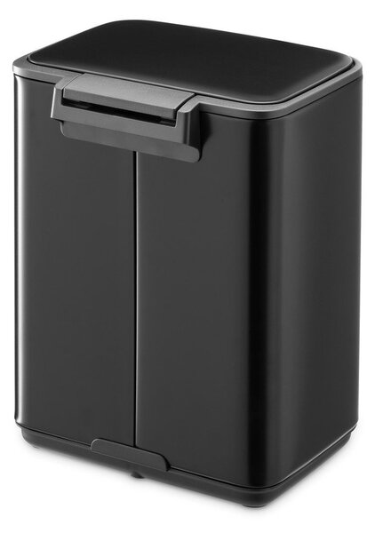 Mat črn jeklen koš za smeti s pedalom 4 l Bo – Brabantia