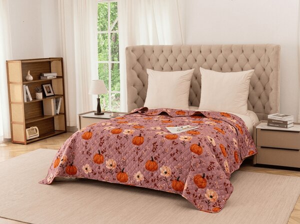 Pregrinjalo za posteljo PUMPKINS ROSAVIE, staro roza Dimenzije: 170 x 210 cm