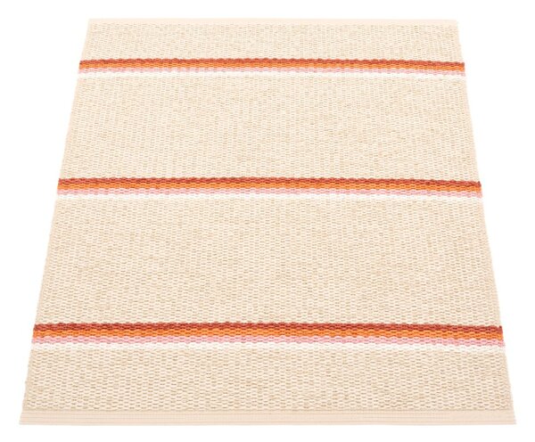 Opečnato oranžna/kremno bela notranja in zunanja preproga 70x90 cm Olle Brick Cream – Pappelina