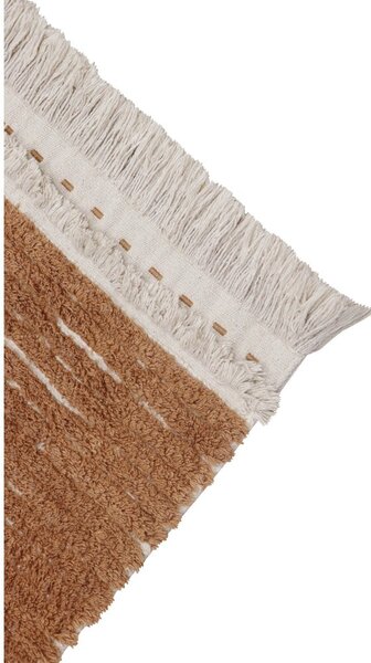 Opečnato oranžen/bež bombažen tekač 80x230 cm Duetto Toffee – Lorena Canals
