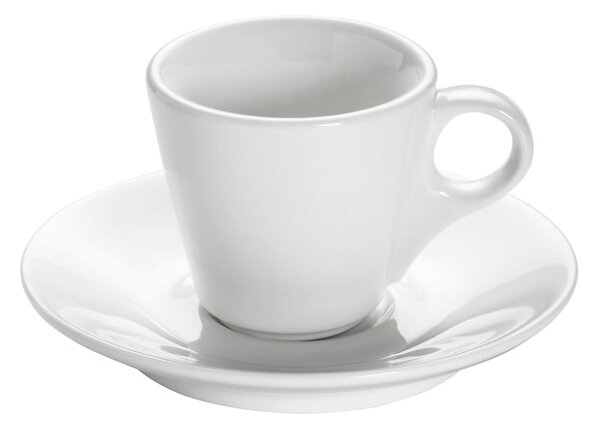 Bela porcelanasta skodelica s podstavkom Maxwell & Williams Basic Espresso, 70 ml