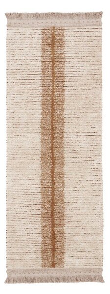 Opečnato oranžen/bež bombažen tekač 80x230 cm Duetto Toffee – Lorena Canals