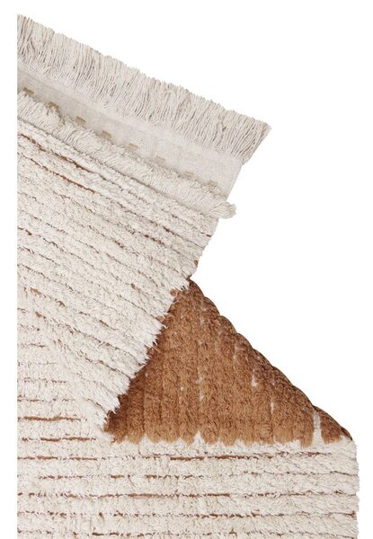Opečnato oranžen/bež bombažen tekač 80x230 cm Duetto Toffee – Lorena Canals