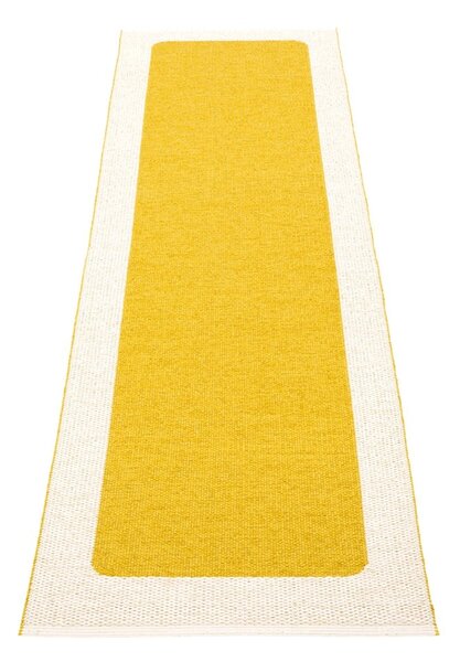 Gorčično rumen/kremno bel zunanji in notranji tekač 70x240 cm Ilda Mustard – Pappelina