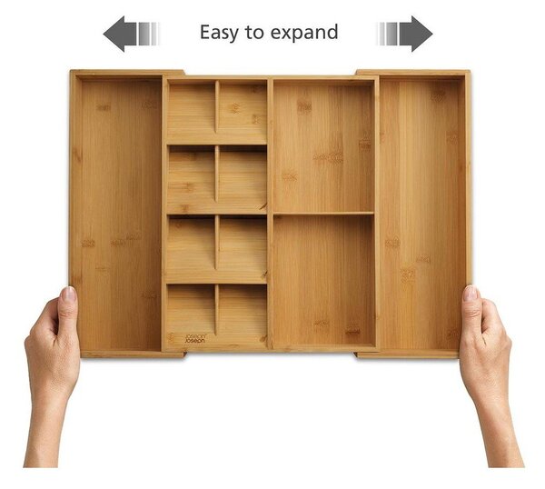 Bambusov nastavljiv organizator za pribor v naravni barvi 32 x 40 cm DrawerStore Bamboo – Joseph Joseph