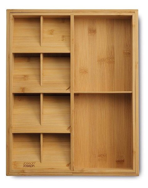 Bambusov nastavljiv organizator za pribor v naravni barvi 32 x 40 cm DrawerStore Bamboo – Joseph Joseph