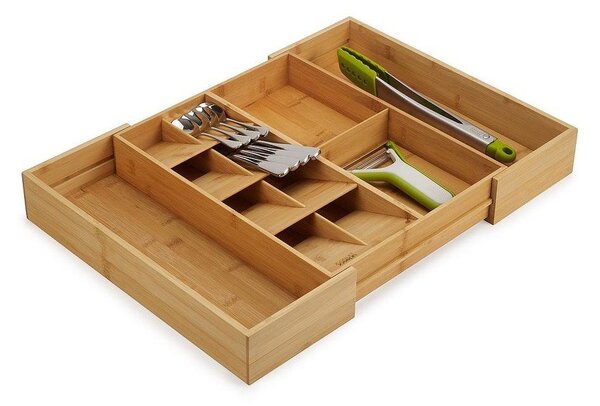Bambusov nastavljiv organizator za pribor v naravni barvi 32 x 40 cm DrawerStore Bamboo – Joseph Joseph
