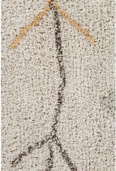 Bež pralna ročno tkana bombažna preproga 140x200 cm Kaarol Earth – Lorena Canals
