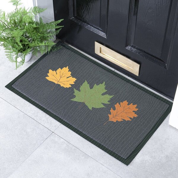 Predpražnik 40x70 cm Autumn Leaves on Green – Artsy Doormats