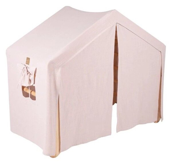 Piklerjev trikotnik iz masivnega bora v rožnati in naravni barvi 112x61x94 cm Montessori – Meowbaby
