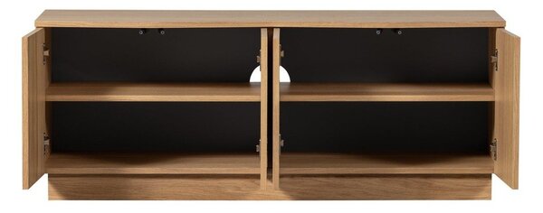 TV omarica iz masivnega hrasta v naravni barvi 133x52x45 cm Zuma – WOOOD