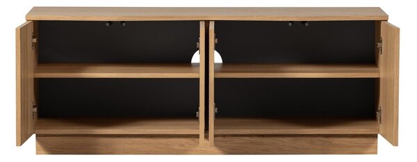 TV omarica iz masivnega hrasta v naravni barvi 133x52x45 cm Zuma – WOOOD
