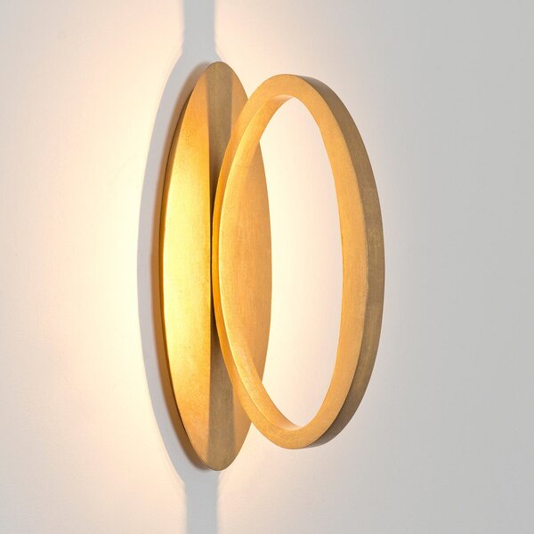 Holländer LED-stenna svetilka ASTERISCO OVAL, zlata, 45 cm, kovinska, z možnostjo, zatemnjen, Zlata / medeninasta, Dnevna soba / jedilnica, Kovina, Sodobni