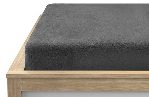 Mikropliš rjuha SOFT 90x200 cm temno siva