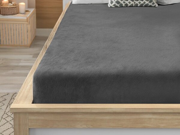Mikropliš rjuha SOFT 90x200 cm temno siva