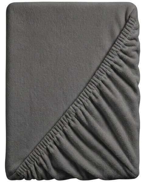 Mikropliš rjuha SOFT 90x200 cm temno siva