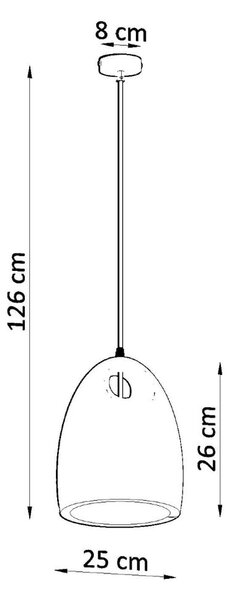 Bela viseča svetilka s keramičnim senčnikom ø 25 cm Sativa – Nice Lamps