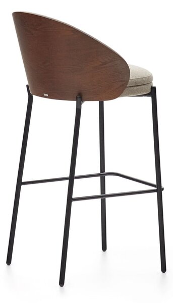 Rjavo-bež barski stol (višina sedeža 77 cm) Eamy – Kave Home
