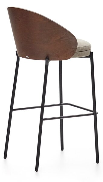 Rjavo-bež barski stol (višina sedeža 77 cm) Eamy – Kave Home
