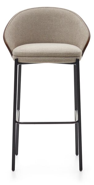 Rjavo-bež barski stol (višina sedeža 77 cm) Eamy – Kave Home