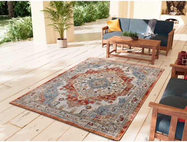 Oranžna/bež zunanja preproga 80x150 cm Luna Rust – Universal