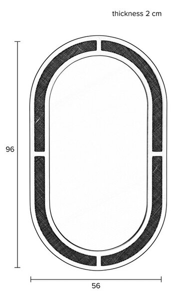 Stensko ogledalo 56x96 cm Aida – White Label