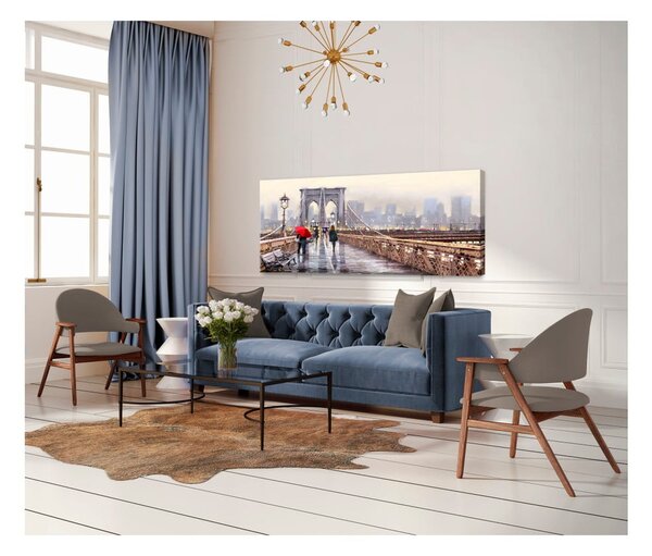 Slika Styler Canvas Watercolor New York Bridge, 45 x 140 cm