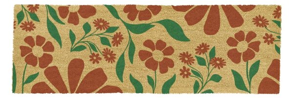 Predpražnik iz kokosovih vlaken 40x120 cm Red & Green Floral – Artsy Doormats