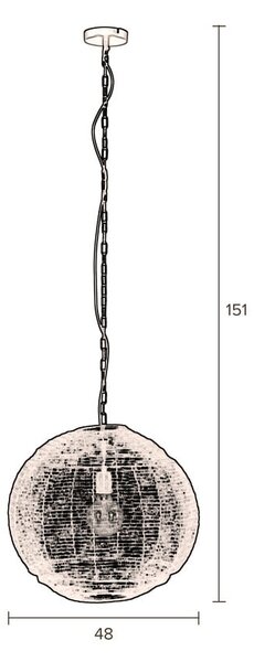 Črna viseča svetilka ø 50 cm Meezan – Dutchbone