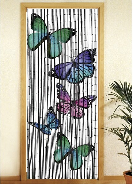 Bambusova zavesa za vrata 200x90 cm Butterflies - Maximex