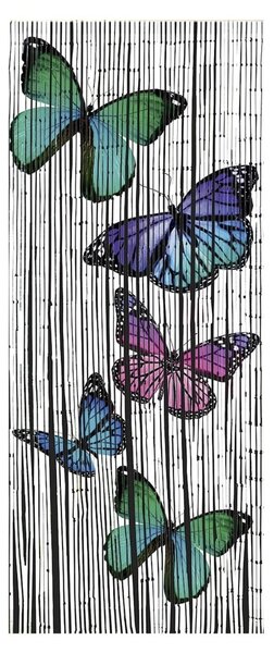 Bambusova zavesa za vrata 200x90 cm Butterflies - Maximex