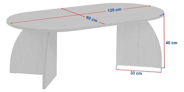Konferenčna mizica STONE ARCH, travertin/bež