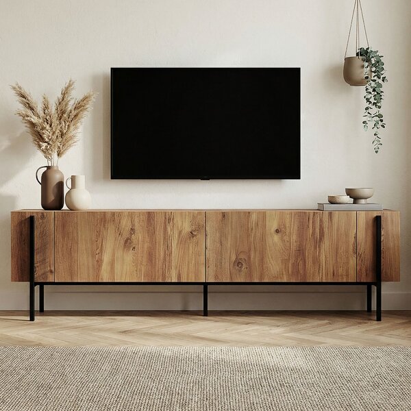 TV omarica ZENORI 180 cm, atlantski bor/črna