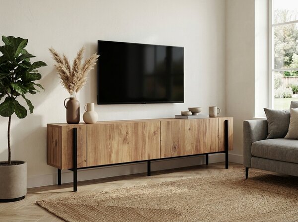 TV omarica ZENORI 180 cm, atlantski bor/črna