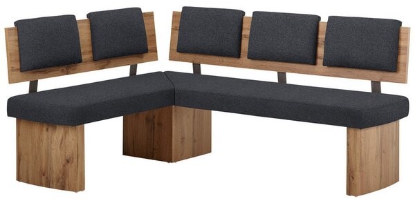 KOTNA KLOP, tekstil, leseni material antracit, barve hrasta
