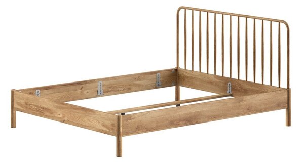 Zakonska postelja iz masivnega hrasta brez letvenega dna 160x200 cm v naravni barvi Olive Spindle – Vipack