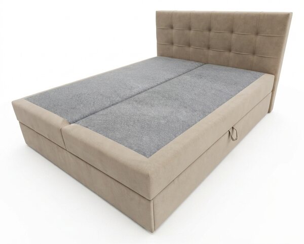 Oblazinjena postelja boxspring DIRELIS TRINITY 140x200 cm bež Vzmetnica: Vzmetnica Bonell