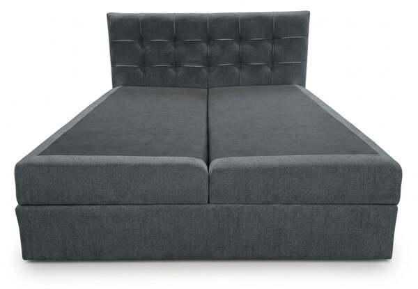 Oblazinjena postelja boxspring DIRELIS VIBE 140x200 cm temno siva Vzmetnica: Vzmetnica Bonell
