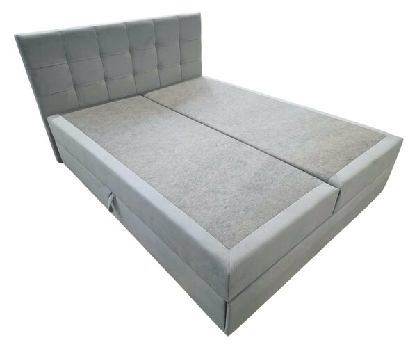 Obložena postelja boxspring DIRELIS TRINITY 140x200 cm siva Vzmetnica: Vzmetnica Bonell